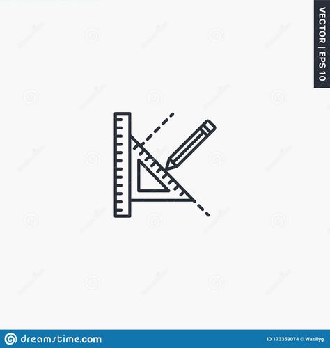 Drafting, Linear Style Sign for Mobile Concept and Web Design Stock Vector - Illustration of element, drafting: 173359074 Technical Drafting, Pixel Perfect, Graphics Illustration, Symbol Logo, Logo Illustration, Vector Graphics, Stock Vector, Vector Images, Vector Illustration