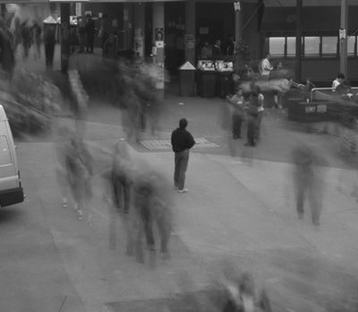 Alone in a crowd Alone In A Crowd, Art Appliqué, Single Person, Photography Inspo, Black Aesthetic, Dark Aesthetic, Dark Art, Short Film, Film Photography