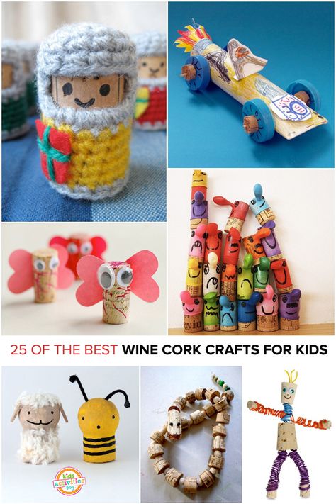 25 Wine Cork Crafts For Kids {seriously the best} Cork Crafts For Kids, Homemade Stamps, Diy Cork, Wine Cork Projects, Cork Projects, Christmas World, Wine Cork Crafts, Wine Corks, Cork Crafts