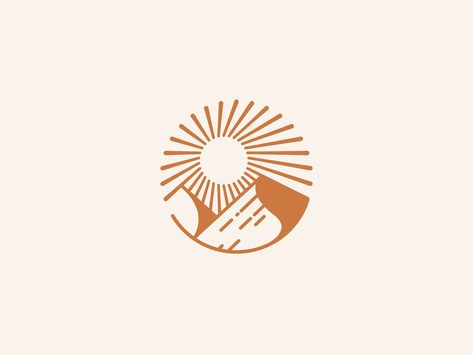 Sun & Mountain Logo - Illustrator Tips by DAINOGO on Dribbble Illustrator Tips, City Branding, Mountain Logo, Boho Logo, Sun Logo, Mountain Logos, Hotel Logo, Line Sketch, Crown Logo