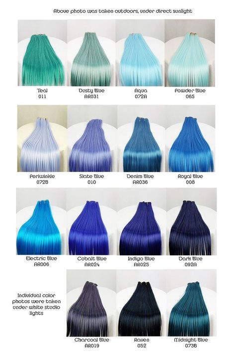 Shades Of Blue Hair Color, Hear Color Blue, Blue Hair Colour Ideas, Blue Haircut, Blue Hair Colors Ideas, Blue Hair On Dark Hair, All Blue Hair, Blue Color Hair Ideas, Blue Shades Hair Color