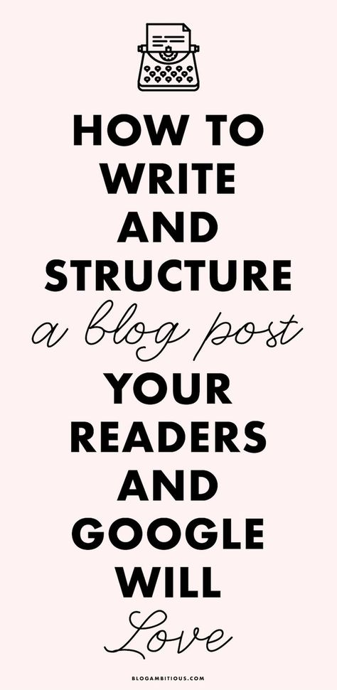 How to Write and Structure a Blog Post that Google AND Your Readers will Love! These are best blog writing tips for writing blog content and structuring a blog post so that it is optimized for search engines! #seo #seotips #blogwriting #life Excel Formulas, Blog Writing Tips, Blogging Inspiration, Writing Blog, Blogging Ideas, Blogging 101, Writing Blog Posts, Social Media Trends, Blogging Advice