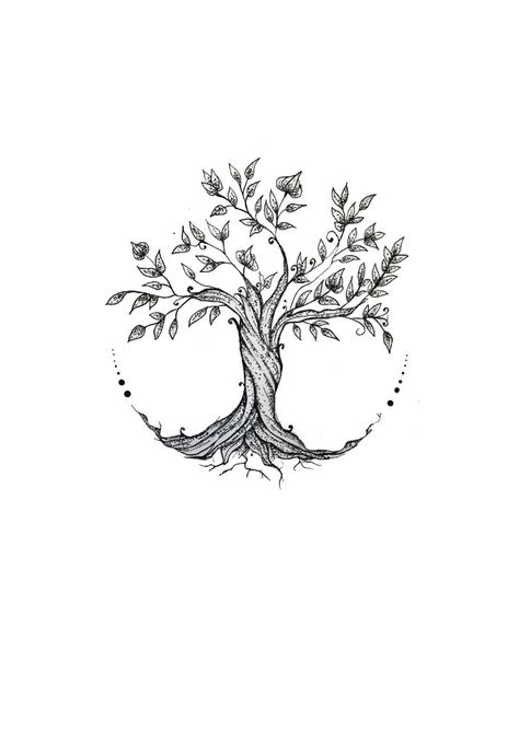 Tree Of Life With Birth Flowers Tattoo, Three Of Life Tattoo, Tattoos Meaning Family, Tree Of Life Tattoos, Colour Tattoo For Women, Bicycle Tattoo, Majestic Tree, Tree Outline, Family Tree Tattoo