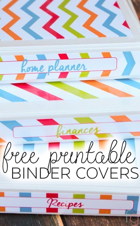 Frugal Living Ideas - Free printable binder covers for your recipe binder, budget binder and household binder to help you organize the perfect command center! #freeprintable #daveramsey #printable #bindercovers