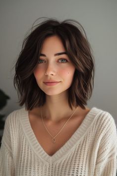 Short Wavy Bob, Wavy Bob Haircuts, Hair Inspiration Short, Haircuts For Wavy Hair, Shoulder Length Hair Cuts, Short Wavy, Hair Color And Cut, Trending Haircuts, Shoulder Length Hair