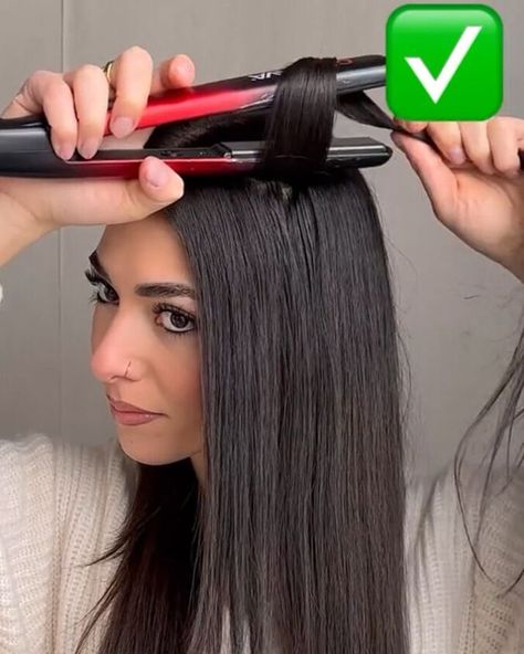 Easy Straightner Curls, How Do I Curl My Hair With A Flat Iron, How To Use A Flat Iron To Curl Your Hair, Curling Fine Hair With Flat Iron, Easiest Way To Curl Hair Flat Irons, How To Flat Iron Curl, Curling Hair With A Flat Iron, Curling Straight Hair Tips, How To Do Soft Curls With Flat Iron