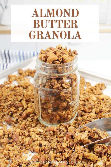 Almond Butter Granola, Vegan Bakes, Quinoa Granola, Easy Granola Recipe, Breakfast Recipies, Easy Granola, Almond Granola, Granola Healthy, Granola Recipe