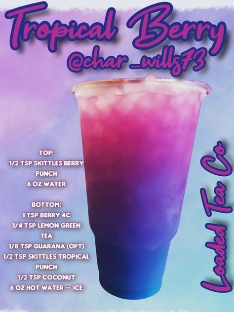 Tropical Liftoff Tea Recipes, Swig Drinks, Energy Recipes, Water Tok, Flavored Water Drinks, Herbalife Teas, Tea Blends Recipes, Energy Tea Recipes, Tea Recipes Diy