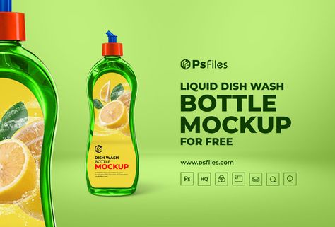 The post Free Dish Wash Bottle Mockup for Branding appeared first on PsFiles. An ultra high resolution free dish wash bottle mockup for Packaging and Branding. This Dish Wash liquid bottle mockup PSD template is fully editable, Inside the PSD file, you can change the base color of the bottle and cap color by using the adjustment fill layer. To Place package label design or artwork use smart […] The post Free Dish Wash Bottle Mockup for Branding appeared first on PsFiles. Dish Wash Liquid Label Design, Liquid Soap Label Design Ideas, Liquid Soap Label Design Template, Dish Soap Packaging Design, Dish Washing Liquid Packaging Design, Liquid Detergent Label Design, Dishwashing Liquid Packaging Design, Dishwashing Liquid Label Design, Detergent Label Design