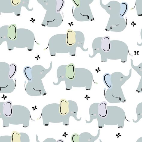 Baby Shower Wrapping, Paper Fabric, Baby Shower Decor, Elephant Pattern, Elephant Design, Cute Elephant, Shower Decor, Decor Nursery, Print Blanket