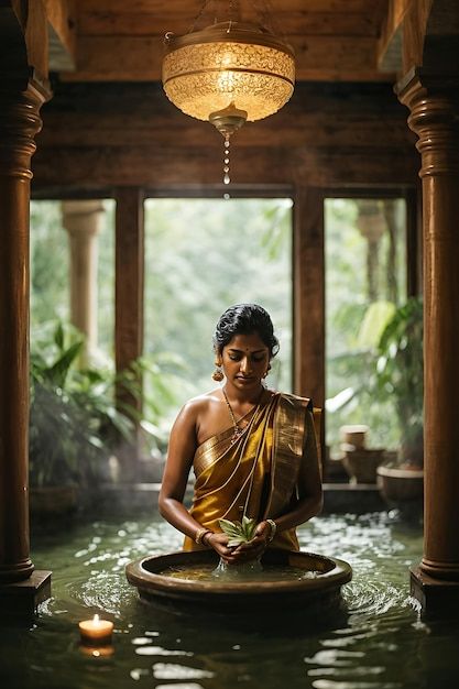 Indian Spa, Taking Bath, Natural Spa, Indian Woman, Premium Photo, Spa, Stock Photos, Bath