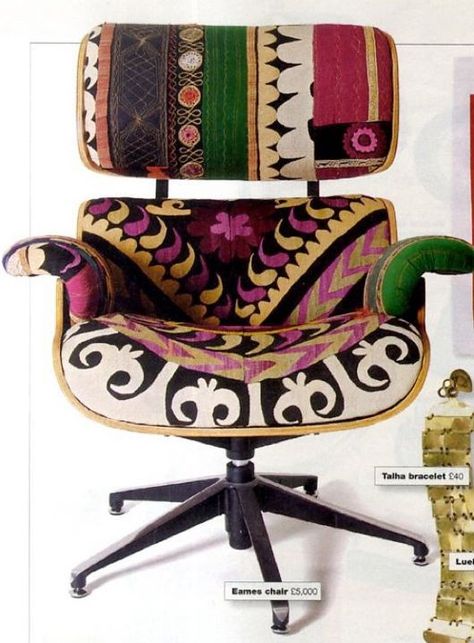 desk chair  @Caitlyn Sweeney Sweeney Sweeney Sweeney Anderson   this is my fav Desk Chair Reupholster, Bohemian Desk Chair, Colorful Desk Chair, Cool Desk Chair, Funky Office Chair, Funky Desk Chair, Boho Office Chair, Eccentric Desk, Bohemian Desk