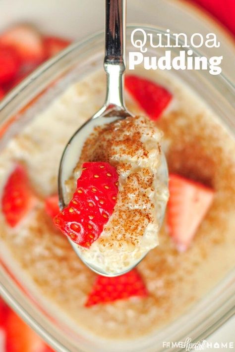 Quinoa Dessert, Quinoa Dessert Recipes, Dessert Images, Creamy Quinoa, Quinoa Desserts, Quinoa Pudding, Wholesome Breakfast Ideas, Healthy Pudding, Superfood Breakfast