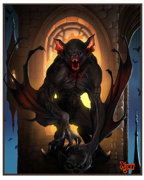 Movie Inspiration, Dark Creatures, Vampires And Werewolves, Vampire Art, Fantasy Beasts, Vampire Bat, Monster Concept Art, Creatures Of The Night, Fantasy Creatures Art