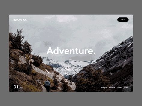 Layered Website Design, Rustic Website Design, Blog Ui Design, Outdoor Website, Cactus Mural, Adventure Website, Mountain Layers, Mountains Design, Web Design Websites