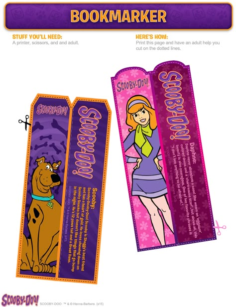 Scooby Doo Bookmarks, Scooby Doo Decorations, Scooby Doo Birthday Party, Scooby Doo Images, Bookmarks Diy, Scooby Doo Mystery Incorporated, Scooby Doo Mystery, Kids Watch, Dollhouse Printables