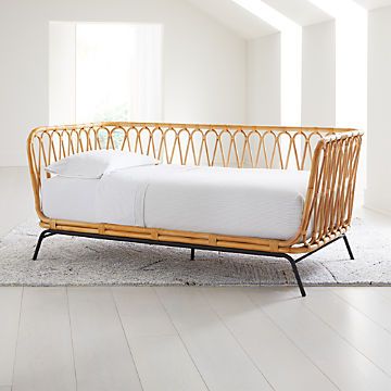 daybed: Crate&Barrel Search Results Sofa Daybed, Small Kids Room, Rattan Daybed, Twin Daybed, Furniture Wax, Day Bed, Iron Pipe, Twin Mattress, Banquette