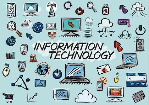 Information Technology Doodles by Doodle-Dude. www.doodle-dude.com Ict Technology Wallpaper, Computer Related Doodles, Information Technology Cover Page, Information Technology Front Page Design, Information Technology Project Ideas, Technology Drawing Illustrations, Information Technology Drawing, Ict Wallpaper, Information Technology Wallpaper