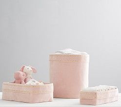 Kids Storage: Bins & Baskets | Pottery Barn Kids Velvet Nursery, Diaper Caddy, Nursery Storage, Nursery Essentials, Playroom Furniture, Towel Collection, Wall Systems, Monique Lhuillier, Kids Storage