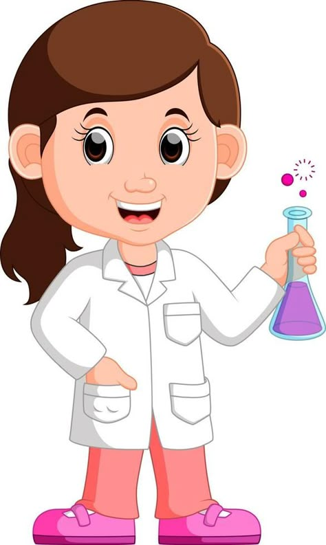 Cute Scientist Drawing, Scientist Clipart, Scientist Drawing, Cartoon Scientist, Scientist Cartoon, Girl Scientists, Science Drawing, Preschool Activities Printable, Vector Animation