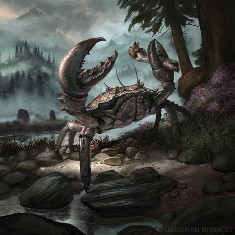 ArtStation - Legends Decks - Ankle Snapper Mudcrab, Jeffrey Read Elder Scrolls Legends, Flip Books Art, Giant Crab, Tato Maori, Skyrim Art, Sea Creatures Art, Elder Scrolls Art, Crab Art, Dragon Rpg