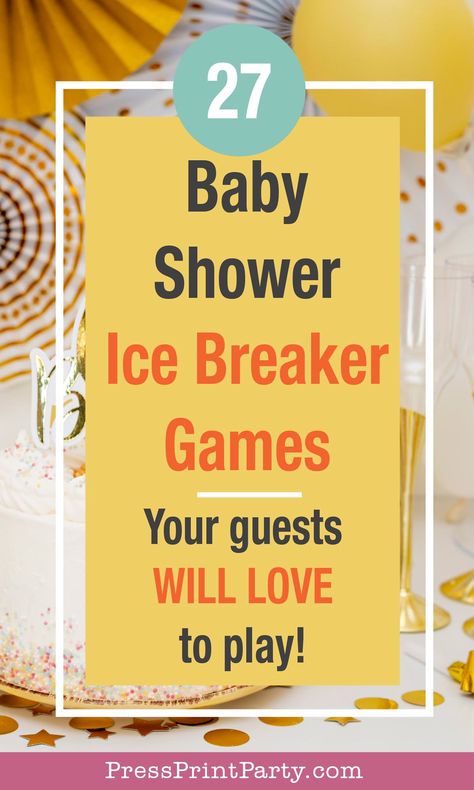 Any Shower Games, Baby Shower Games That Arent Lame, Baby Shower Games For Girls Ideas, Easy Baby Shower Activities, Christian Baby Shower Games, Baby Shower Ice Breaker Games, Ice Breaker Baby Shower Games, Baby Shower Activities Not Games, Quick Baby Shower Games