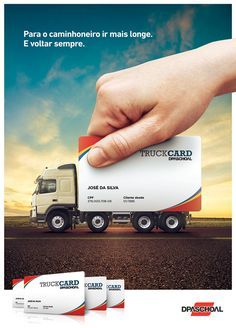 Truckcard by Lucas Rodrigues, via Behance Business Banking Ads, Business Creative Ads, Bank Graphic Design, Bank Creative Ads, Offer Creative Ads, Credit Card Advertising, Bank Ads, Banks Advertising, Card Advertising