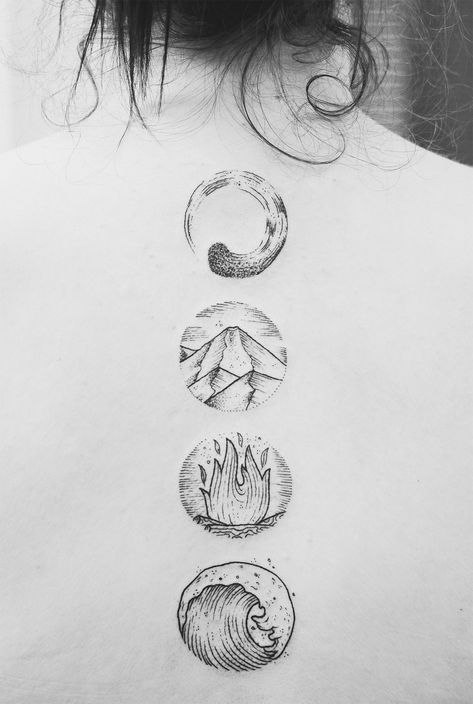 All Elements Tattoo, Natural Elements Tattoo, Elements Back Tattoo, Elements Spine Tattoo, The Four Elements Tattoo, Elements Of Life Tattoo, Earth Elements Tattoo, Nature Elements Tattoo, The Elements Tattoo