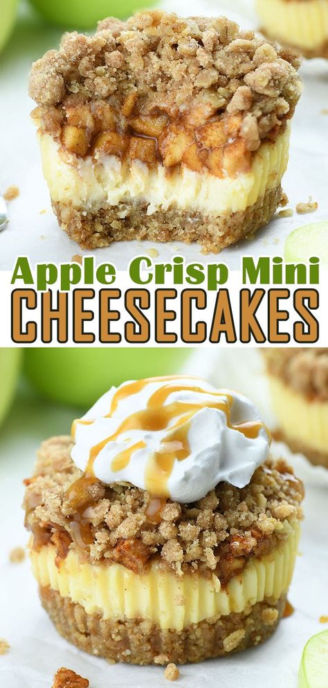 Multiple Desserts In One Pan, Things To Bake With Friends Desserts, Apple Crisp Mini, Grad Food, Summer Dessert Ideas, Thursday Dinner, Dessert Business, 2024 Meals, Mini Cheesecake Recipes