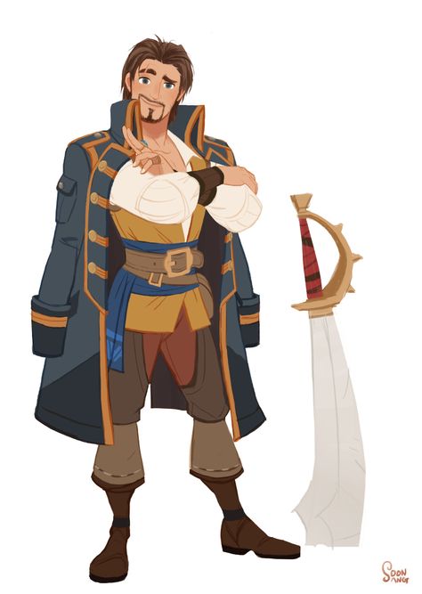 Hong Soonsang, Disneysea Tokyo, 동화 삽화, Animated Cartoon Characters, Pirate Art, Male Character, 캐릭터 드로잉, Medieval Clothing, Character Poses