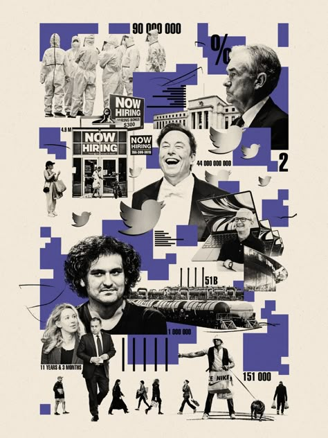 The Numbers in the News - The New York Times News Graphic Design, News Collage, Profile Poster Design, Digital Collage Design, Magazine Cover Collage, Editorial Collage, Mac Hacks, Collage Grid, Wall Magazine