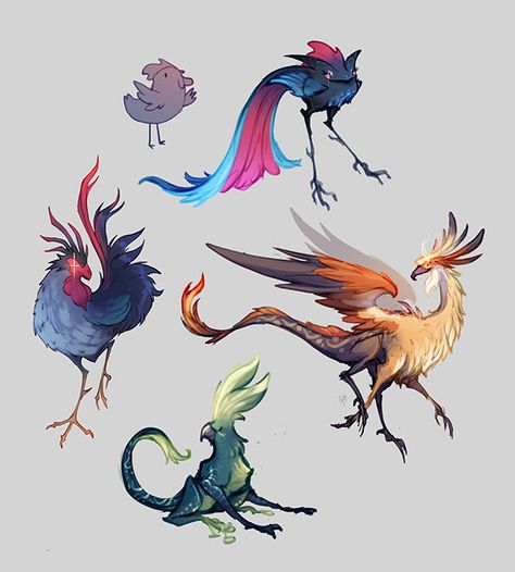 Creature Feature- Creature Design Challenge on Behance Mythical Bird Creatures, Bird Monster Concept Art, Fantasy Creature Concept Art, Hybrid Character Design, Bird Creature, Mythical Creature Art, Mythical Monsters, Creature Artwork, Mythical Animal