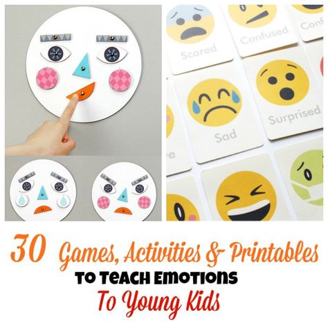 30 Games And Activities To Teach Emotions in Preschool or Kindergarten. Teaching Emotions To Toddlers, Emotions Preschool Activities, Feelings Preschool, Emotions Game, Feelings Games, Teaching Emotions, Emotions Preschool, Feelings Activities, Emotions Cards