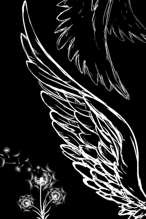 Black Cover Page Design, Black Wings Aesthetic Angel, Black Book Cover Design, Kindle Lockscreen Black And White, Book Cover Design Aesthetic, Black And White Drawings Aesthetic, Black And White Book Cover, Wings Aesthetics, Notebook Cover Designs