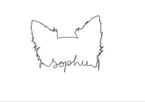 Westie Outline Tattoo, Westie Ears Tattoo, Dog Memorial Tattoos Yorkie, Yorkie Drawing Simple, Yorkie Silhouette Tattoo, Westie Dog Tattoo, Border Collie Ears Tattoo, Yorkshire Terrier Tattoo Minimalist, Westie Tattoo Ideas