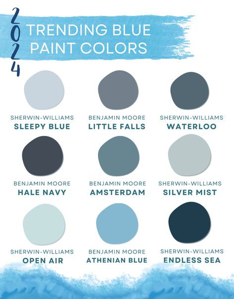 Mcm Blue Paint Colors, Top Blue Paint Colors, Denim Blue Paint Color, Bedroom Paint Colors 2024, French Blue Paint Color, Dutch Boy Paint Colors, Denim Blue Paint, Dusty Blue Paint, French Blue Paint