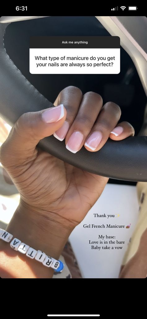 French Tip Gel Manicure Natural Nails, Short Classy Nails Spring 2024, French Tip Nails On Natural Nails, Nurse Nails Acrylic Short, French Nails Natural Nail, French Manicure Short Nails Gel, Square Vs Almond Nails, American Manicure Dip Powder, French Gel Manicure Short Natural Nails