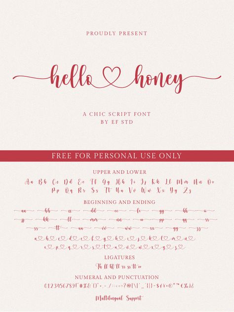 Hello Honey Font | dafont.com Heart Fonts Free, Honey Tattoo Words Fonts, Hello Honey Font, Honey Font, Cricut Tricks, Tattoo Word Fonts, Hello Font, Dafont Fonts, Scrapbook Fonts