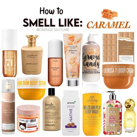 How to smell like: Caramel 🍂🍁���🍮 Calling all of my Fall Scent girliesss😌🍂 ♡ Follow to see more posts like this!😉🧴 🤎 @orange.selfcare 🤎 ⤞ ⤞ ⤞ tags🤍 #fallfragrance #fallfragrances #caramelskin #caramelperfume #smellgoodallday #smellgoods #personalhygiene #autumnfragrance #caramelapples #saltedcaramel #pumpkinspicelatte #caramelfrappe #bodyskincare #fragrancelayering #budgetbaddie #freshcream #perfumecombo #perfumecombos #fragrancecombo #caramelgirl How To Smell Like Caramel, Smell Like Caramel, Caramel Scent, Caramel Skin, Bath Routine, Apartment Checklist, Xmas 2024, Fall Fragrance, Perfume Collection Fragrance