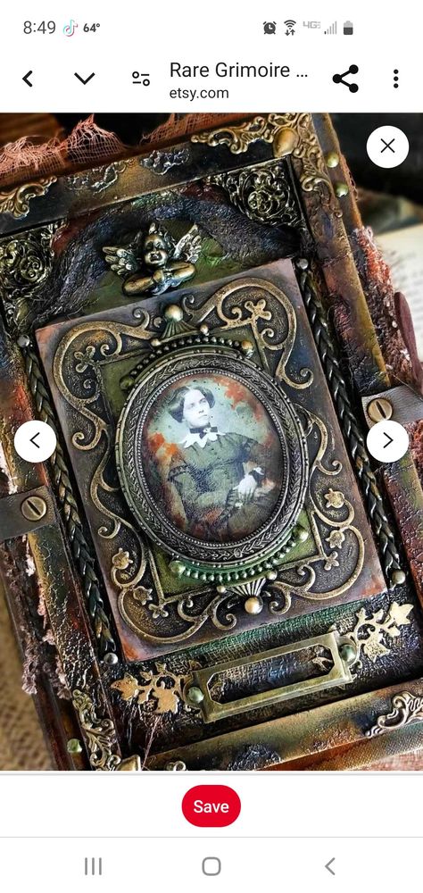 Vintage Diary, Victorian Books, Selling Handmade Items, Bronze Frame, Special Symbols, Book Vintage, Vintage Junk, Custom Book, Unique Book