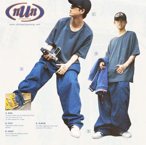 Vintage Skater Outfits, 90s Japanese Street Fashion, 2000s Boys Fashion, Ahn Byeong Woong, 90s Japan Fashion, 90s Asian Fashion, 2000s Fashion Men, 2000s Fashion Aesthetic, 2000s Boys