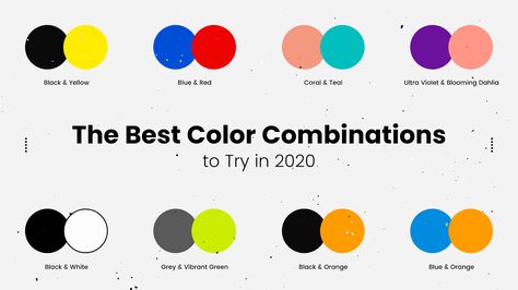 Are you looking for cool color combinations to try in your upcoming design projects? Check out these inspiring color duos backed up with awesome examples. Two Color Combinations Ideas, Duo Tone Color Palette, Duo Color Combinations, Best Color Combinations For Logo, Color Combinations For Design, Best Logo Color Combinations, Duo Color Palette, Good 2 Color Combinations, Contrasting Colors Combinations