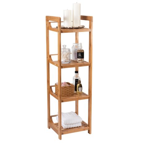 Bamboo Shelving, Bathroom Storage Stand, Creating Storage, Bathroom Shelving Unit, Store Towels, Over Toilet Storage, Stacking Shelves, Bathroom Stand, 4 Tier Shelf