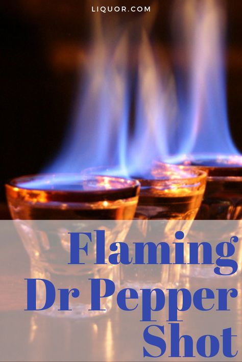 This is the original flaming shot recipe. Make this Dr Pepper shot, pour it out, and have fun with the spectacle of this bomb shot before enjoying it yourself. Dr Pepper Shot, Football Cocktails, Flaming Shots, Flaming Dr Pepper, Tailgate Drinks, Tailgating Food, Roasted Pepper Sauce, Liquor Recipes, Jello Shot Recipes