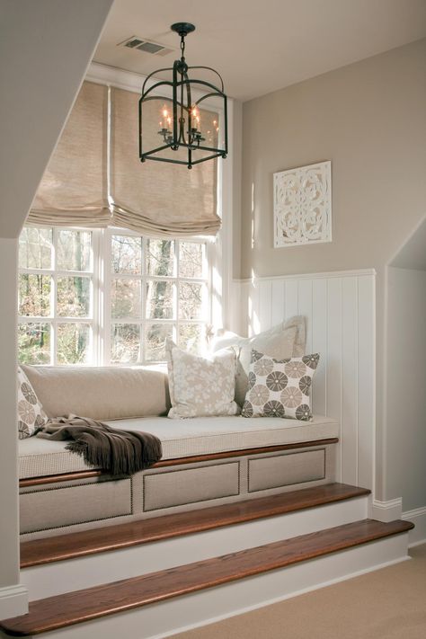 Oversized Dormer Window With Upholstered Daybed | HGTV Cozy Window Seat, Window Furnishings, Window Seat Design, Dormer Windows, 아파트 인테리어, Bedroom Windows, Pool Design, Cool Ideas, The Ceiling