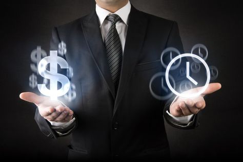 Man wearing suit holding hands out with glowing image of dollar symbols over his right hand and glowing symbols of clocks over his left hand Debt Collection, Online Writing Jobs, Writing Jobs, Cool Writing, Light Of Life, Secret To Success, Risk Management, Online Earning, Job Opportunities