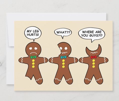 Gingerbread Everything is Fine Holiday Card Gingerbread Everything is Fine Holiday Flat CardsFunny gingerbread men in parody, spoof, to the... The post Gingerbread Everything is Fine Holiday Card appeared first on Irony Designs Fun Shop Novelty, Cute and Funny Gift Products. Funny Gingerbread Men, Gingerbread Men Cookies, Funny Xmas Cards, Gingerbread Cards, Fun Holiday Cards, Cookies Holiday, Funny Holiday Cards, Fun Christmas Cards, Christmas Card Art