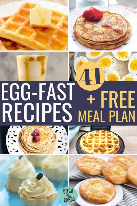 Egg Fast Diet Plan, 3 Day Egg Fast Recipes, Egg Fast Recipes Easy, Egg Fast Keto Meal Plan, Egg Diet Plan 3 Day, Egg Diet Recipes, Keto Egg Fast Recipes, Eggfast Recipes, Egg Fast Recipes