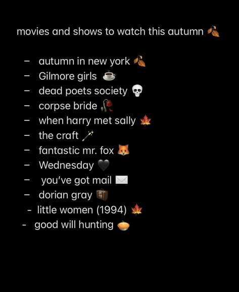 Aesthetic Movies And Shows, Fall Tv Shows To Watch, Autumn Romance Movies, Fall Series To Watch, Shows To Watch In The Fall, Movies To Fall Asleep To, Autumn Shows To Watch, Fall Movies And Tv Shows, When Does Fall Begin