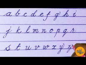 English small alphabets | cursive handwriting | Stylish Writer - YouTube Alphabet Video, Cursive Handwriting Worksheets, Teaching Cursive, Cursive Handwriting Practice, Small Alphabets, Cursive Writing Worksheets, Improve Your Handwriting, Writing School, Cursive Alphabet